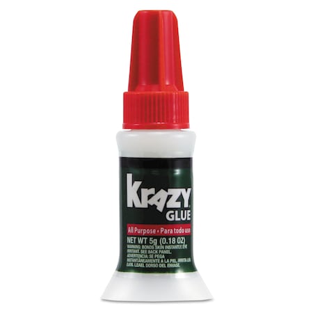 Krazy Glue All Purpose Glue, Clear, 0.18 oz, Bottle KG92548R